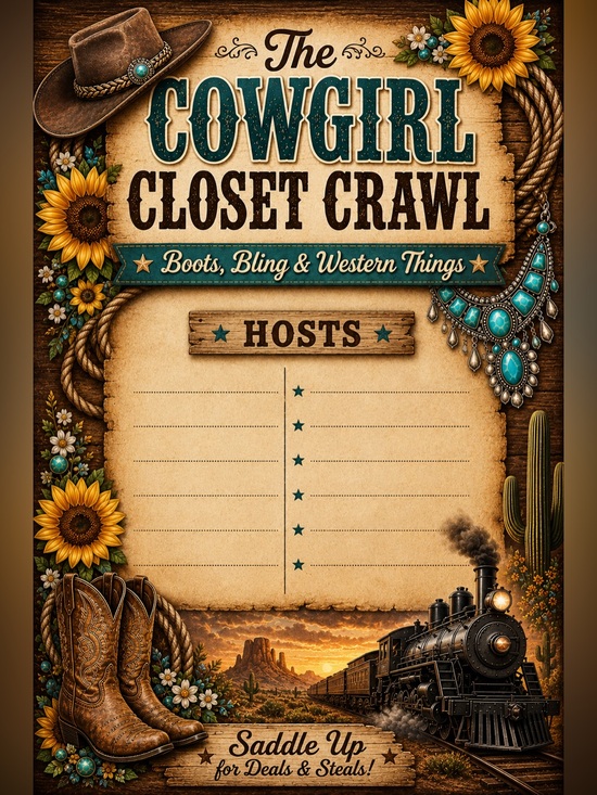 Punkyprincess1 Other - The Cowgirl Closet Crawl Live Flyer! 💛🤎🤠